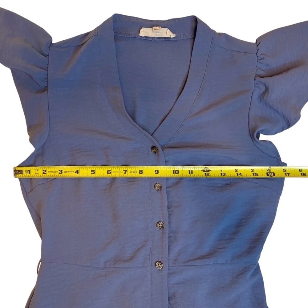 Lucky Brand Blue Buttoned A-Line Dress - Picture 11 of 11